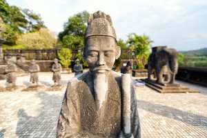 The 3-story Tomb of Khali Dinh is carved into a hillside 6 miles from Hue and is one of 7 historic tombs open to visitors in this area.